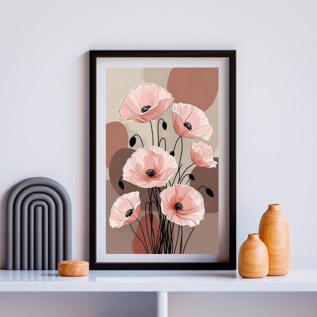 Blush Poppy Silhouettes Photo Print (Creator Uploaded)