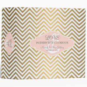 Blush Preppy Chevron Stripe Modern Nautical Anchor 3 Ring Binder