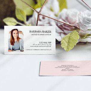 Blush Professional Midwife Doula Photo Arch Business Card