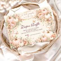 Blush Pumpkin Baby Shower Diaper Raffle