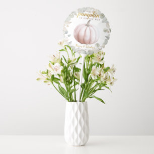 Blush Pumpkin Fall Baby Shower Balloon