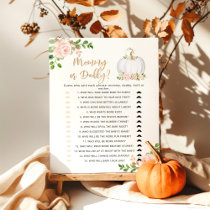 Blush Pumpkin mommy or daddy baby shower game