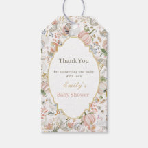 Blush Pumpkin Turkey Baby Shower Thank You Favors