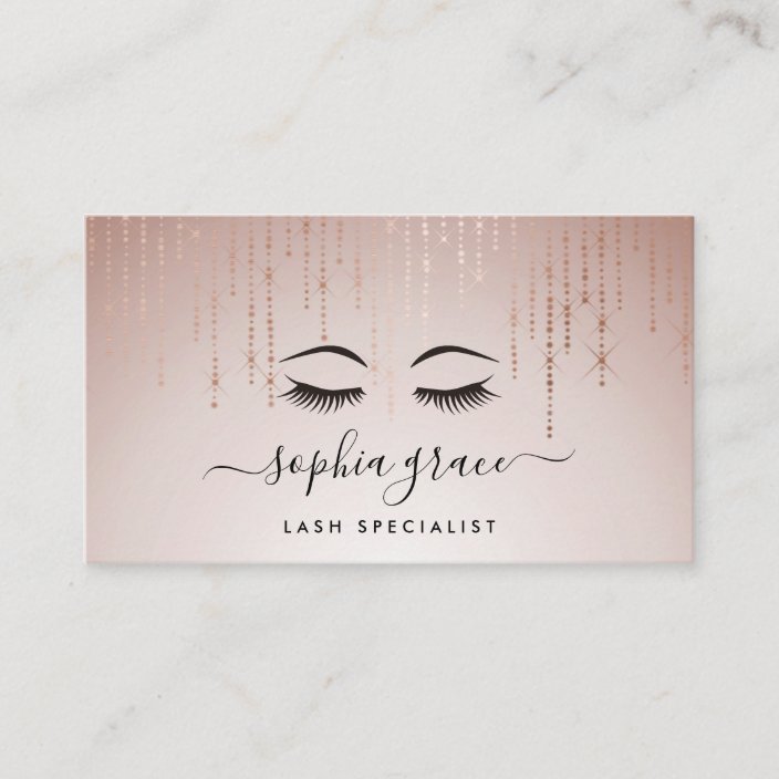 Blush Rain Aesthetician or Makeup Artist Business Card | Zazzle.com