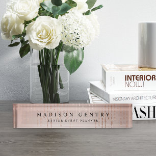 Blush Rain Desk Name Plate