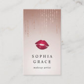 Blush Rain Makeup Artist Lips Business Card (Front)