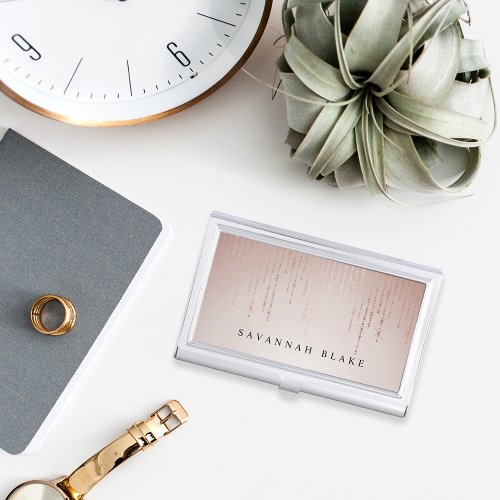 Blush Rain  Personalized Business Card Case