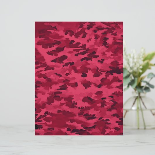 Blush Red Camouflage Pattern (Standing Front)
