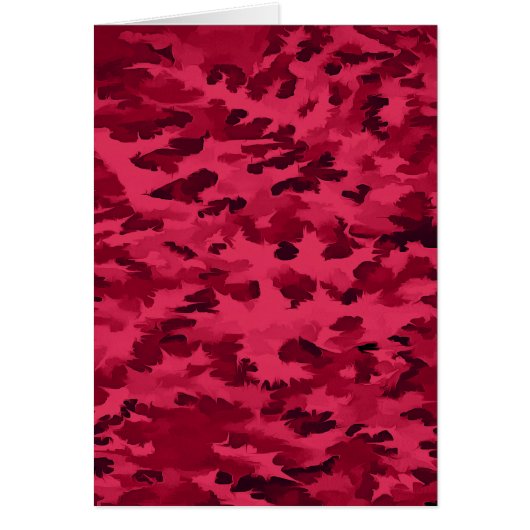 Blush Red Camouflage Pattern Cards (Front)