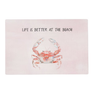 Blush Red Ocean Crab Placemat
