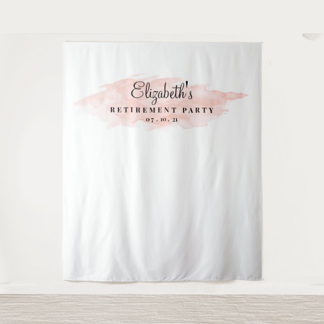 Blush Retirement Party Backdrop, Photo Booth Prop (Front)