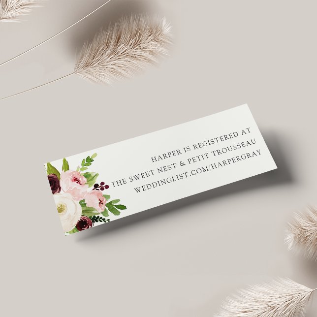 Blush Romance Bridal Registry Insert Cards (Creator Uploaded)