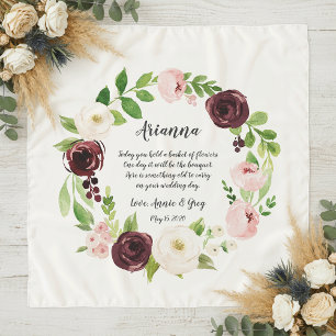 Blush Romance Flower Girl Poem Scarf