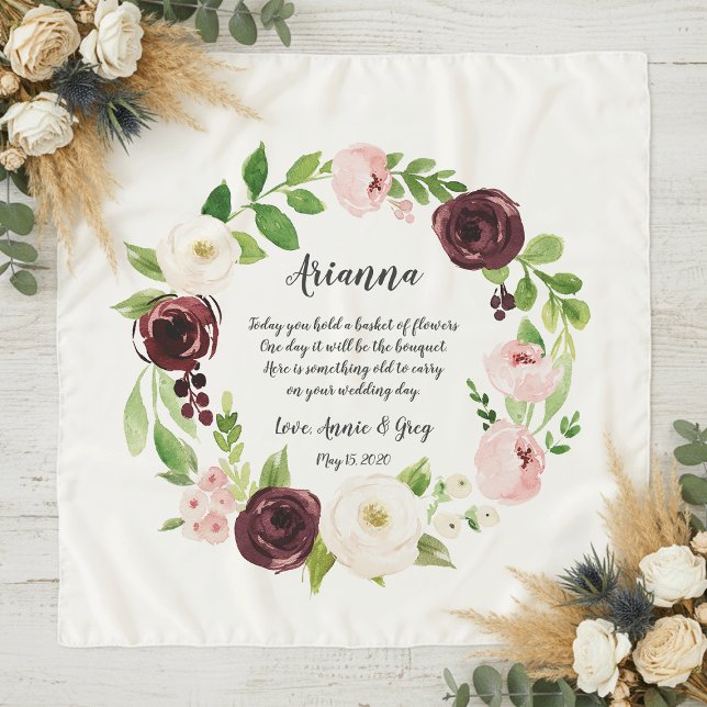 Blush Romance Flower Girl Poem Scarf (Creator Uploaded)