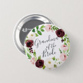 Blush Romance Grandmother of the Bride Button (Front & Back)