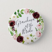 Blush Romance Grandmother of the Bride Button (Front)