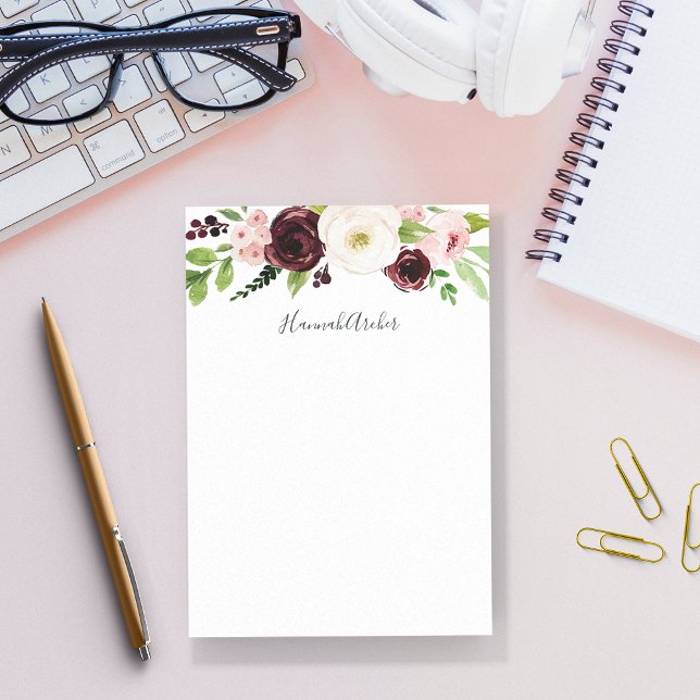 Blush Romance Personalized Post-it Notes (Creator Uploaded)