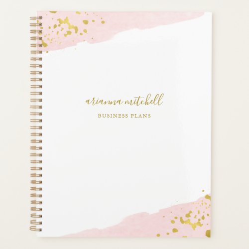 Blush Romance  Watercolor and Gold Planner
