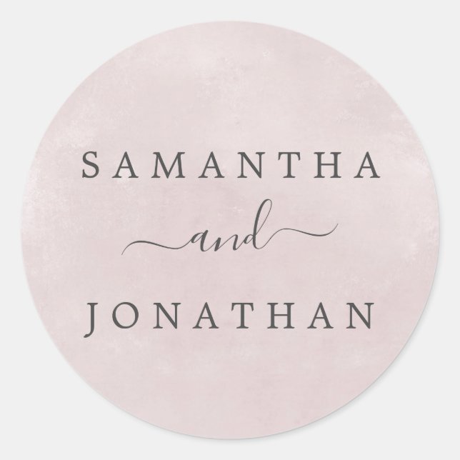 Blush Romance Wedding Envelope Seals (Front)