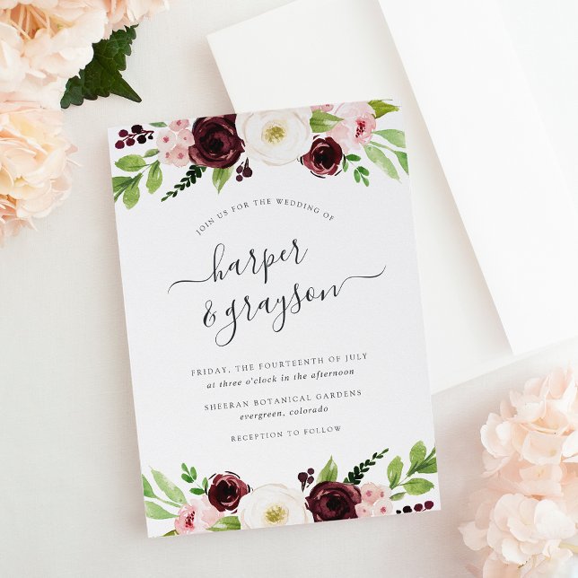 Blush Romance Wedding Invitation (Creator Uploaded)