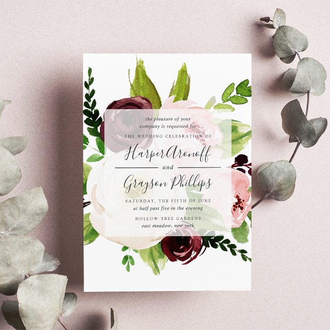 Blush Romance Wedding Invitation (Creator Uploaded)