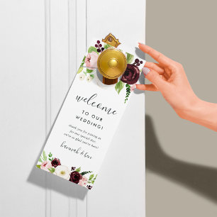Blush Romance Wedding Welcome/Do Not Disturb Door Hanger