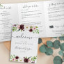 Blush Romance Wedding Welcome Letter & Itinerary Tri-Fold Program