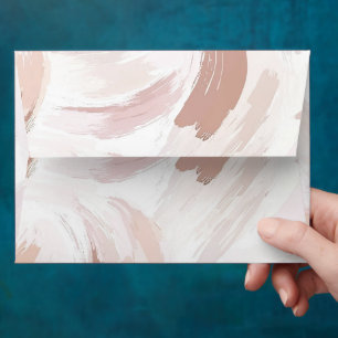 Blush Rose Abstract Stripes Envelope