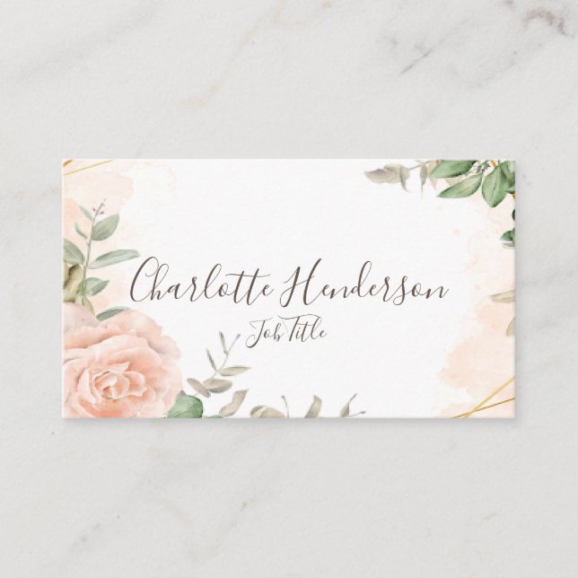 Blush Rose Business Card (Front)