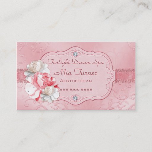 Customizable Blush Rose' Business Card