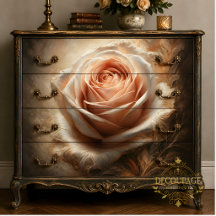 Blush Rose Center Decoupage Tissue Paper