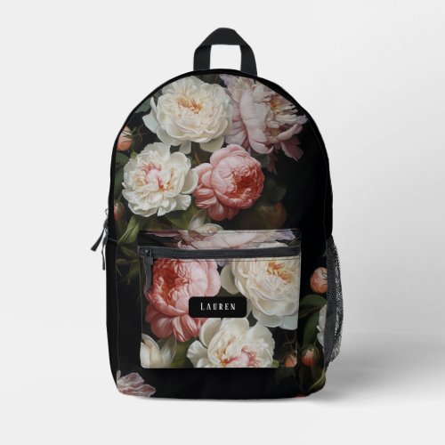 Blush Rose Classic Dutch Moody Baroque  Printed Backpack