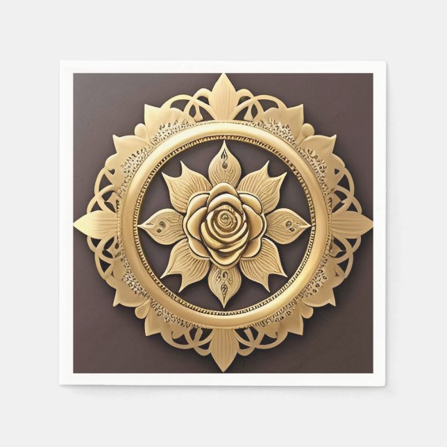 Blush Rose Frame for Elegant Styling Napkins (Front)