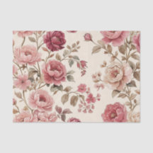 Blush Rose Garden Vintage Pattern