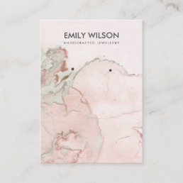 BLUSH ROSE GOLD AGATE MARBLE EARRING DISPLAY CARD