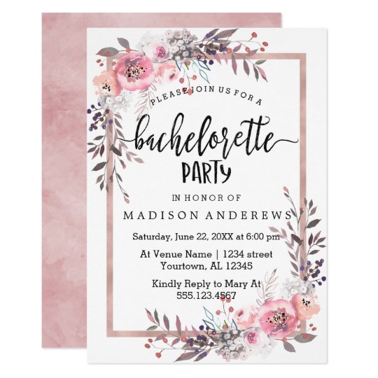 Rose Gold Party Invitations 6