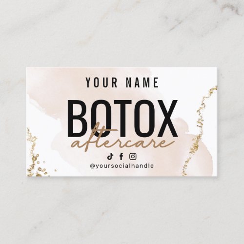Blush Rose Gold Botox Aftercare Card