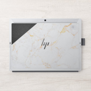  Blush Rose Gold Glitter  Leather Faux Marble  HP Laptop Skin