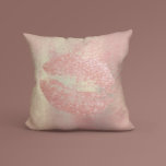 Blush Rose Gold Pink Glitter Kiss Lips Makeup Throw Pillow<br><div class="desc">Original minimalistic conceptual decor for stylish indoor outdoor home office decor 


florenceK design</div>
