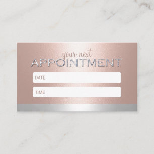 Blush Rose Gold & Silver Salon Spa Appointment