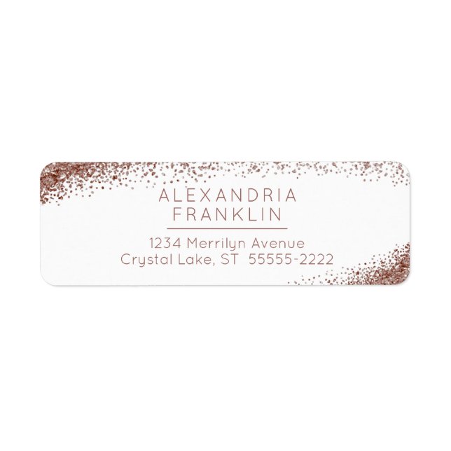 Blush & Rose Gold Sparkle Label (Front)
