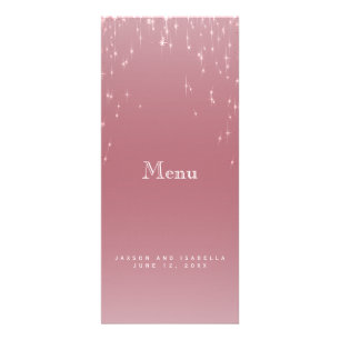 Blush Rose Gold Star Lights - Menu