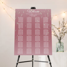 Blush Rose Gold Star Wedding - 24 Table Foam Board