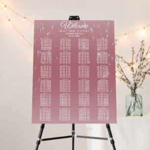 Blush Rose Gold Star Wedding - 24 Table Foam Board