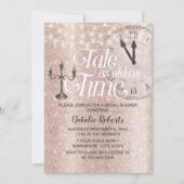 Blush Rose Gold Tale as Old as Time Bridal Shower Invitation (Front)