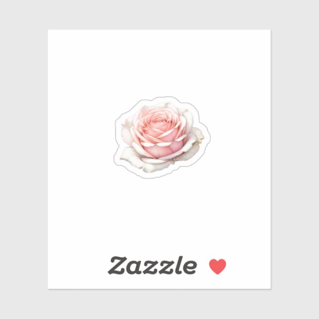 Blush Rose Illustration Sticker (Sheet)