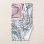 Blush Rose Marble - Pastel Pinks And Silver Bath Towel Set at Zazzle
