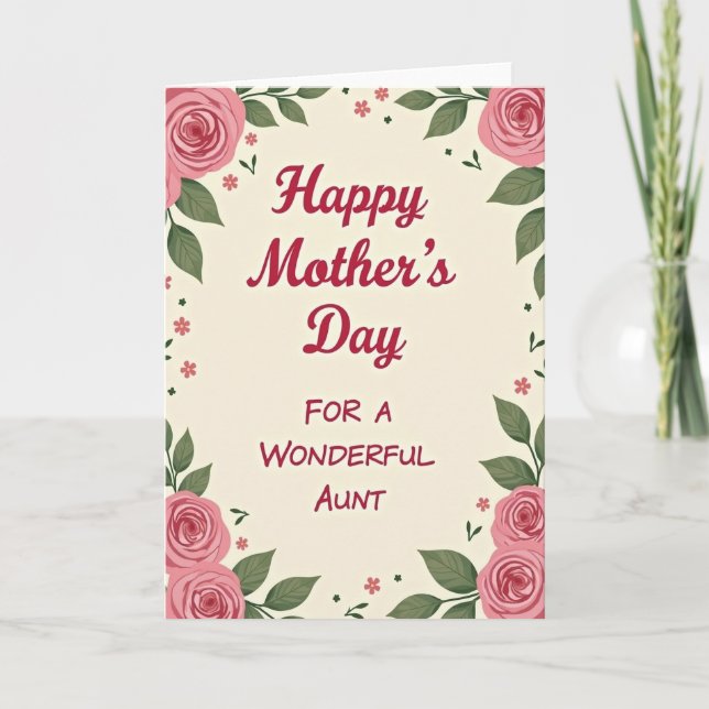 Blush Rose Mom Tribute Card (Front)