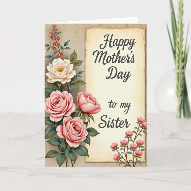 Blush Rose Mothers Day Love Card (Front)