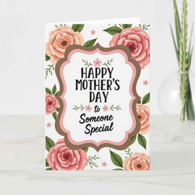 Blush Rose Mothers Love Card (Front)